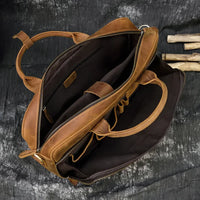 Genuine Leather Business Casual Laptop Handbag