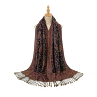 Women's Ethnic Paisley Embroidery Viscose Scarf/Shawl