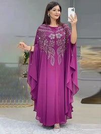 Abayas For Women Dubai Luxury 2024 Chiffon Boubou Muslim Fashion Dress Caftan Marocain Wedding Party Occasions Djellaba Femme