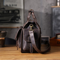 Genuine Leather Men's Briefcase Laptop Bag