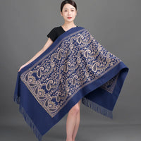 Women's Diamonds Embroidery Winter Thicken Luxury Cashmere Scarf/Shawl