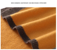 High Quality 100% Cashmere Scarf Shawl Winter New Cashmere Knitted Scarves Women Fashion Warm Neck Scarf Patchwork Color Shawl