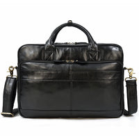 Genuine Leather Men's Business Laptop Handbag