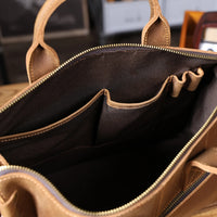 Genuine Leather Men's Briefcase Laptop Bag