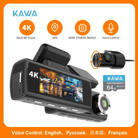 4K Voice Control Sony IMX415 GPS Dash Camera