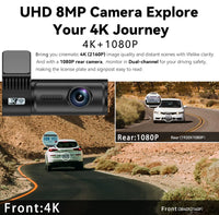 4K Dual Lens GPS Mini Dash Cam