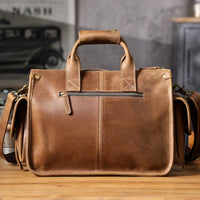 Genuine Leather Men's Briefcase Laptop Bag