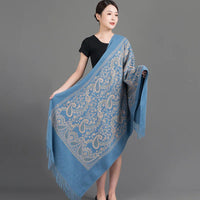 Women's Diamonds Embroidery Winter Thicken Luxury Cashmere Scarf/Shawl
