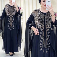 Abayas For Women Dubai Luxury 2024 Chiffon Boubou Muslim Fashion Dress Caftan Marocain Wedding Party Occasions Djellaba Femme