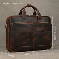 Genuine Leather Business Casual Laptop Handbag