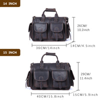 Genuine Leather Men's Briefcase Laptop Bag
