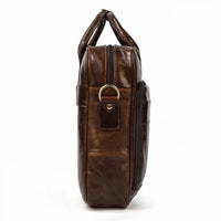 Genuine Leather Men's Business Laptop Handbag