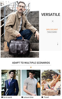 New 100% Genuine Leather Men's Briefcase Laptop Bag