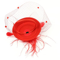 Women's Fishnet Felt Fascinator Hat