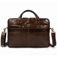 Genuine Leather Business Casual Laptop Handbag