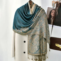Women's Ethnic Paisley Embroidery Viscose Scarf/Shawl