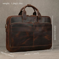 Genuine Leather Men's Business Laptop Handbag