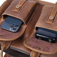 Genuine Leather Men's Briefcase Laptop Bag