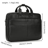 Genuine Leather Business Casual Laptop Handbag