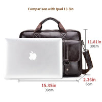 New 100% Genuine Leather Men's Briefcase Laptop Bag
