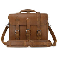 Genuine Leather Vintage High Capacity Laptop Bag