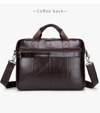 New 100% Genuine Leather Men's Briefcase Laptop Bag