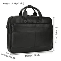Genuine Leather Business Casual Laptop Handbag