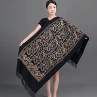 Women's Diamonds Embroidery Winter Thicken Luxury Cashmere Scarf/Shawl