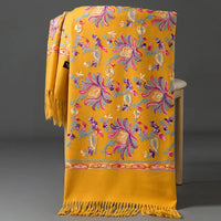 Women's Embroidery Cashmere Thick Soft Warm Scarf/Shawl