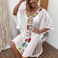 Women's Crochet Hollow Out Summer Bikini Cover Up Dress