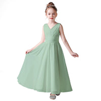 Girls' Chiffon Junior Bridesmaid Sleeveless Dress