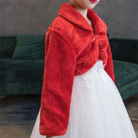 Girls Princess Plush Jackets Children Thicken Wedding Birthday Party Coats Kids White Shawl Cape New Warm Long Sleeves Clothing