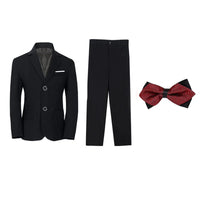 Kids Boys White Blazer Vest Pants 3PCS Set Children Baptism Wedding Prom Suit Baby Boy Elegant Dress Teenager Party Costume
