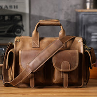 Genuine Leather Men's Briefcase Laptop Bag