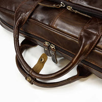 Genuine Leather Business Casual Laptop Handbag