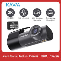 2K Voice Control WiFi APP Monitor Front Dash Cam
