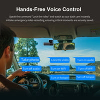 2K Voice Control WiFi APP Monitor Front Dash Cam