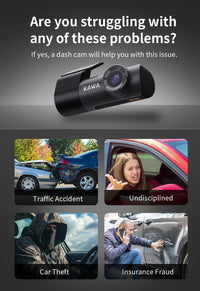 2K Voice Control WiFi APP Monitor Front Dash Cam