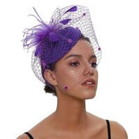 Women's Fishnet Felt Fascinator Hat