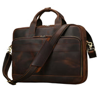 Genuine Leather Men's Business Laptop Handbag