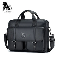 New 100% Genuine Leather Men's Briefcase Laptop Bag