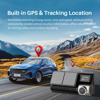 4K Wifi GPS Car Front and Rear Dash Cam with AI-ISP Color Night Vision