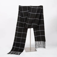 Women's Luxury Brand Knitted Heart Pattern Warm Plaid Scarf/Shawl