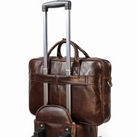 Genuine Leather Men's Business Laptop Handbag