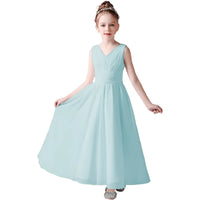 Girls' Chiffon Junior Bridesmaid Sleeveless Dress