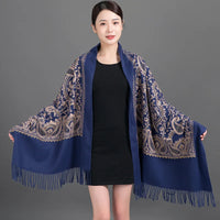Women's Diamonds Embroidery Winter Thicken Luxury Cashmere Scarf/Shawl