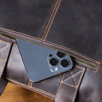 Genuine Leather Men's Briefcase Laptop Bag