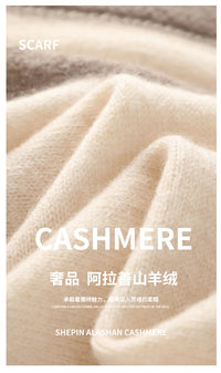 High Quality 100% Cashmere Scarf Shawl Winter New Cashmere Knitted Scarves Women Fashion Warm Neck Scarf Patchwork Color Shawl