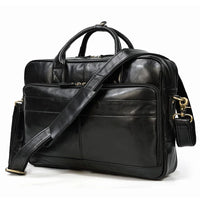 Genuine Leather Business Casual Laptop Handbag