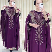 Abayas For Women Dubai Luxury 2024 Chiffon Boubou Muslim Fashion Dress Caftan Marocain Wedding Party Occasions Djellaba Femme